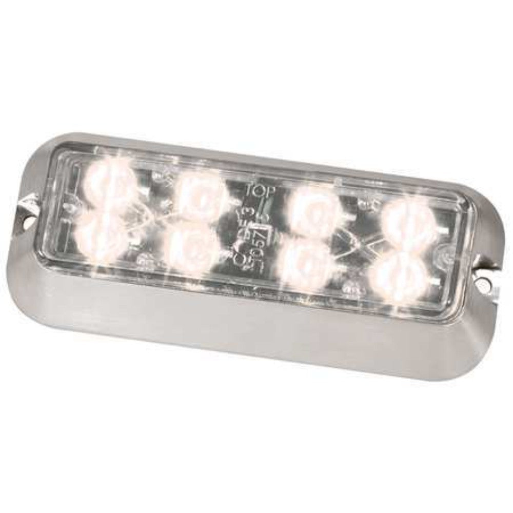 Light, Warning, Exterior, Led, Rectangular, Polycarbonate, White, 12 Vdc, 0.5 Amps Lxex1F-W