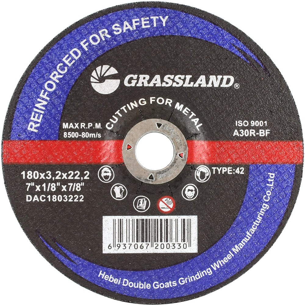 Disc, Cutting Metal, 7 X 1/8 X 7/8 Inch