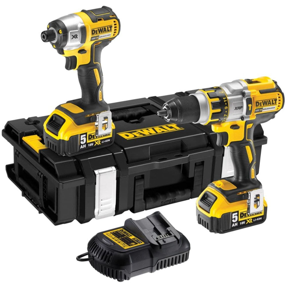 Drill, Combo Kit, Cordless, 18 Volt, Xr, 5.0 Ah Li-Ion Brushless Combo Kit Dck255P2