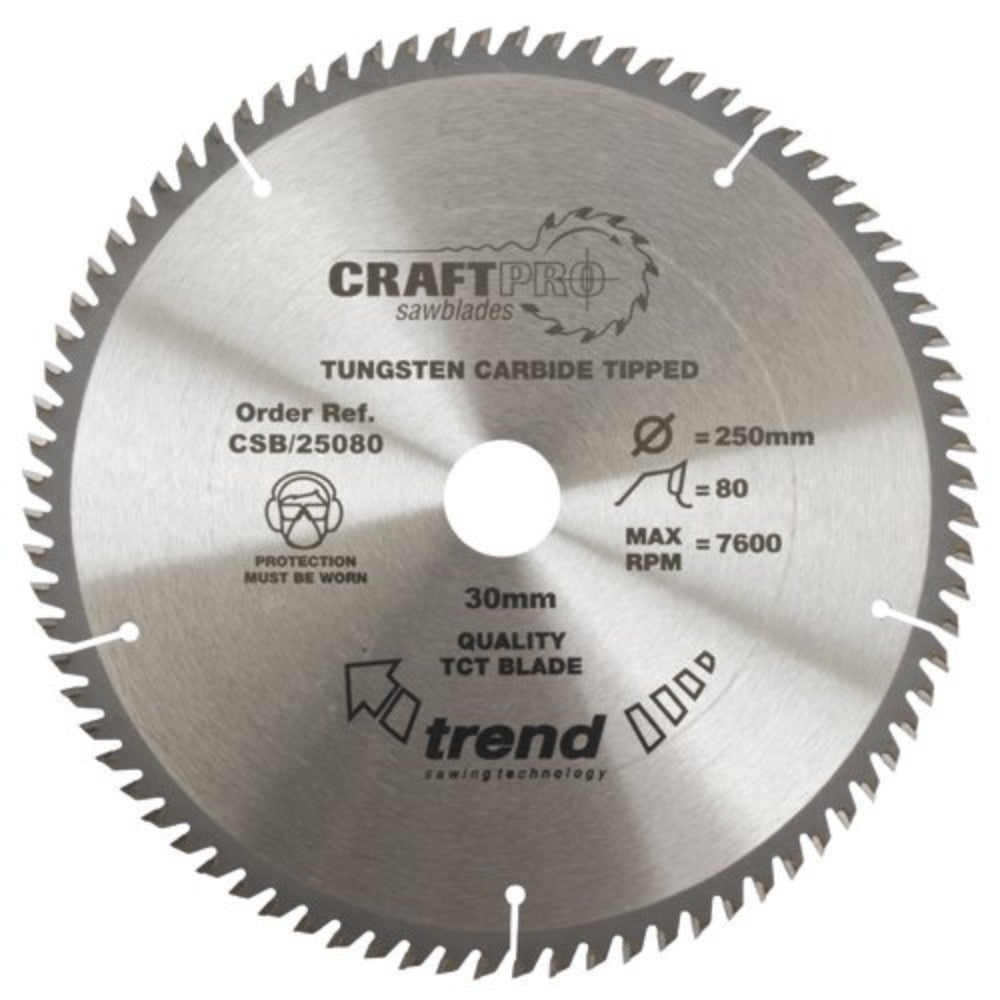 Blade, Circular Saw, Alloy Steel, 30 Mm, 10 Inches X 80 Teeth Csb/25080