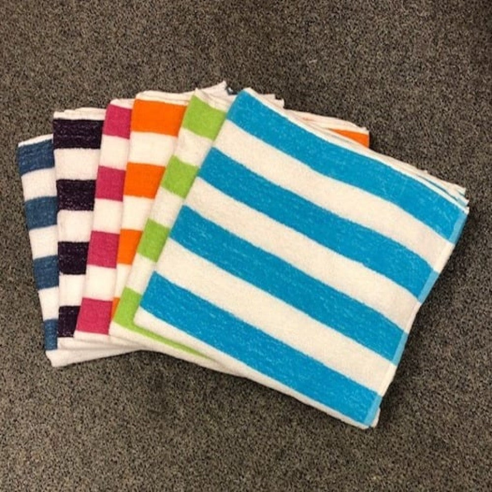 Towel, Beach, Cabana Stripe, Cotton, 32" X 65" B-6121-9-G