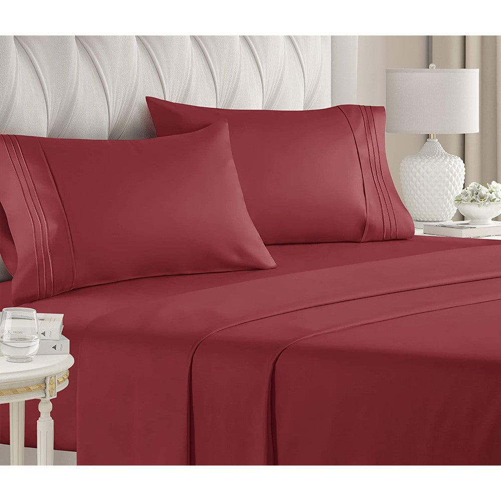 Bedsheet, King Size, 4 Piece Set Ht02094