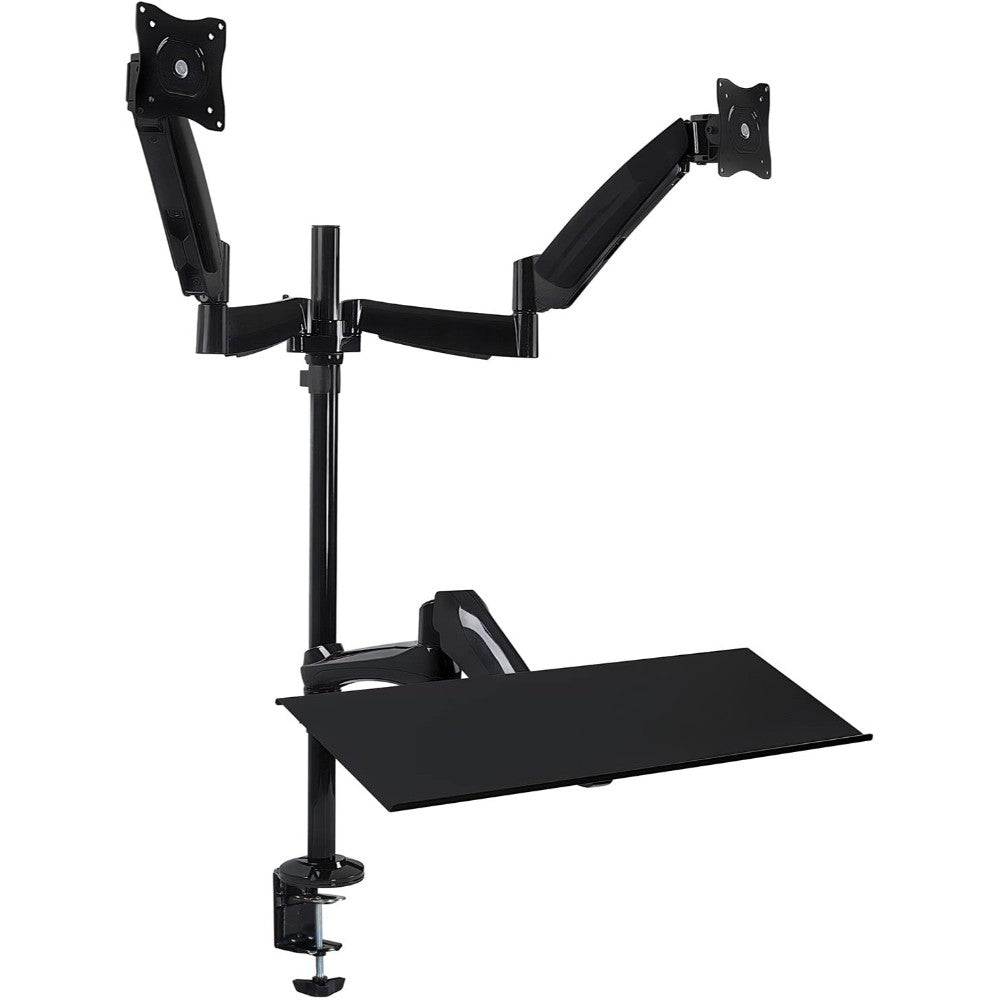 Stand, Monitor, Desk Mount, Adjustable, Steel And Aluminum, Dual Screens, 27 Inches Mi-7922