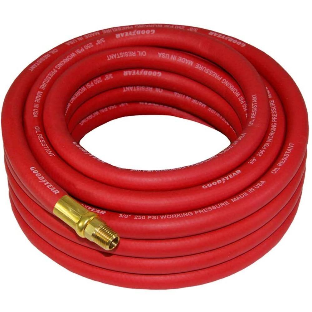 Air Hose, Rubber, Red, 3/8" X 50' 121051 - TagTorch