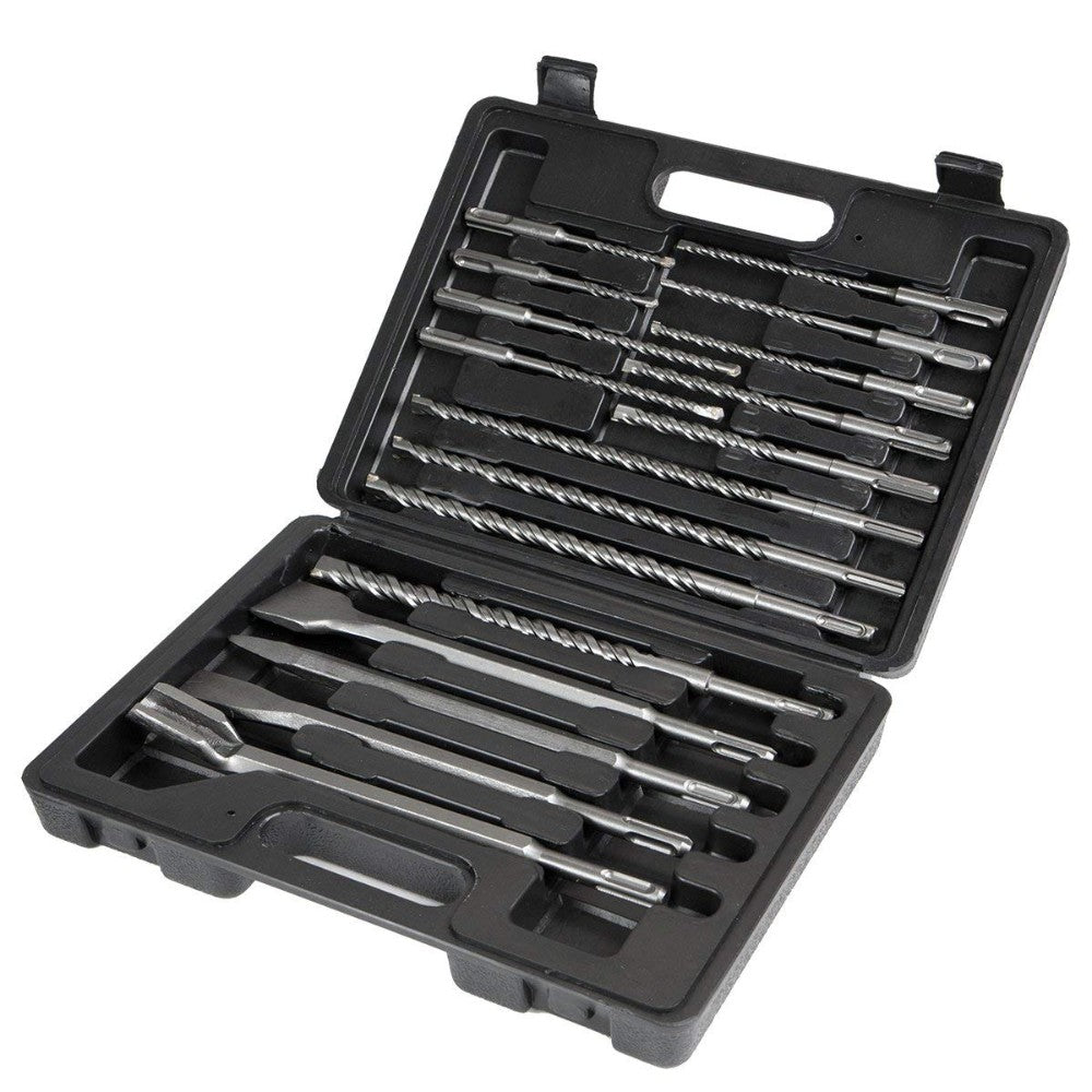 Drill Bit & Shisel Sds & Hemmer Bit Set, 17 Pc,  Xtremepowerus