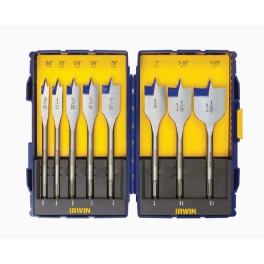 Bit, Spade, Wood Boring, Steel, 8 Pieces 341008