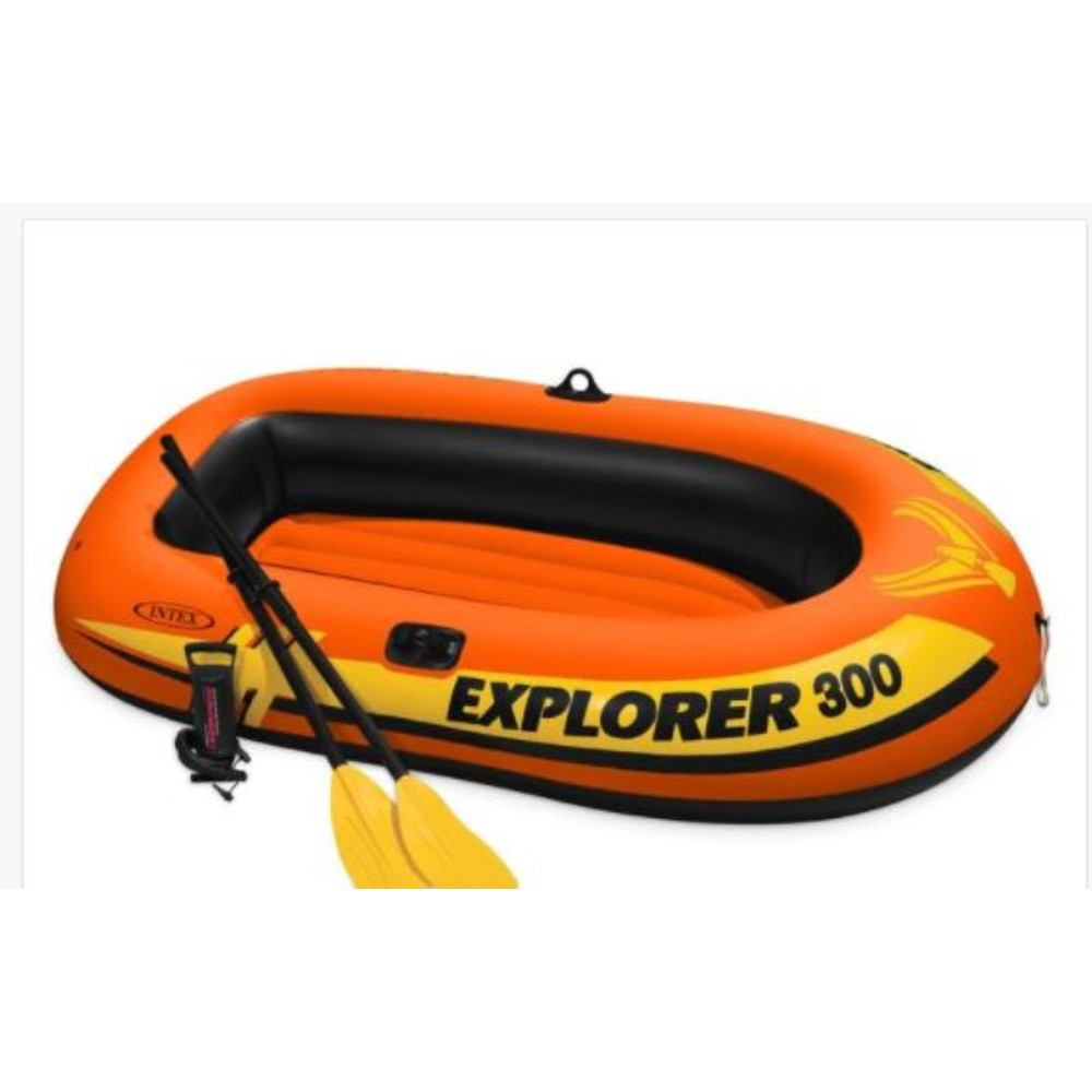 Boat, Inflatable Mat, W/ Pump & Oars, 15 Guage Vinyl, 3 Persons 58332Ep