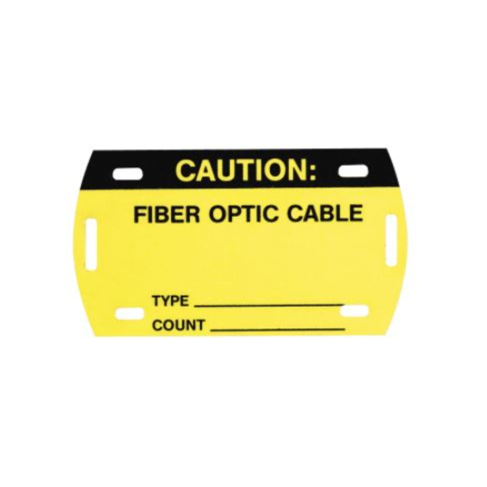 Tag, Cable Marker, Fiber Optic, 3.5"W X 2"H Pst-Fo