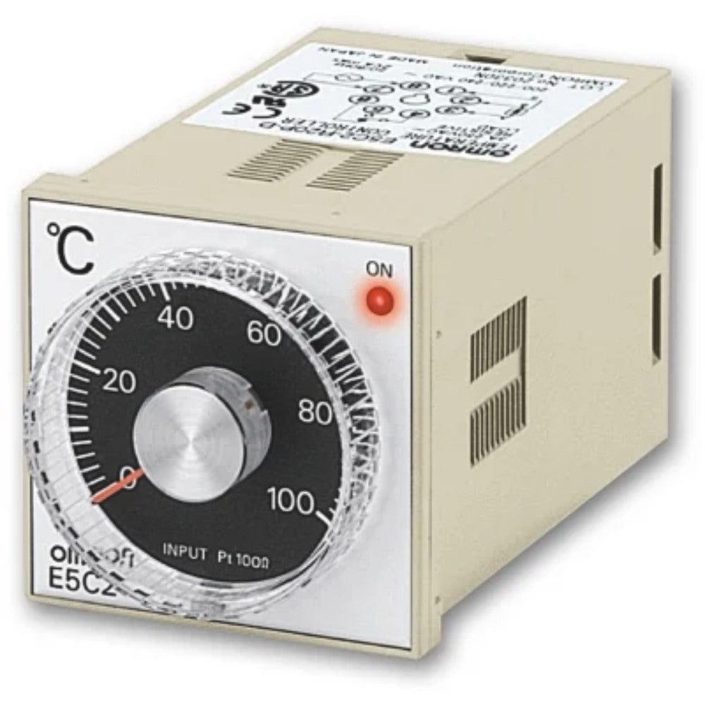 Omron E5C2 On/Off Temperature Controller, 48 X 48Mm, J Type Thermocouple Input, 100 → 240 V Ac Supply E5C2-R20J Ac100-240 0-400 