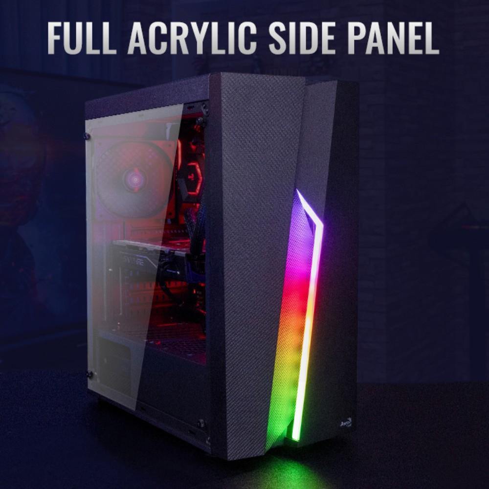 Aerocool Bolt RGB Mid Tower Case – Black - TagTorch
