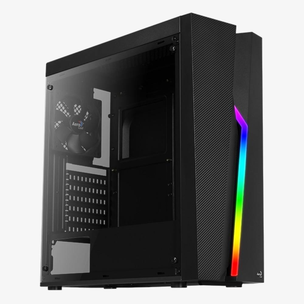 Aerocool Bolt RGB Mid Tower Case – Black - TagTorch