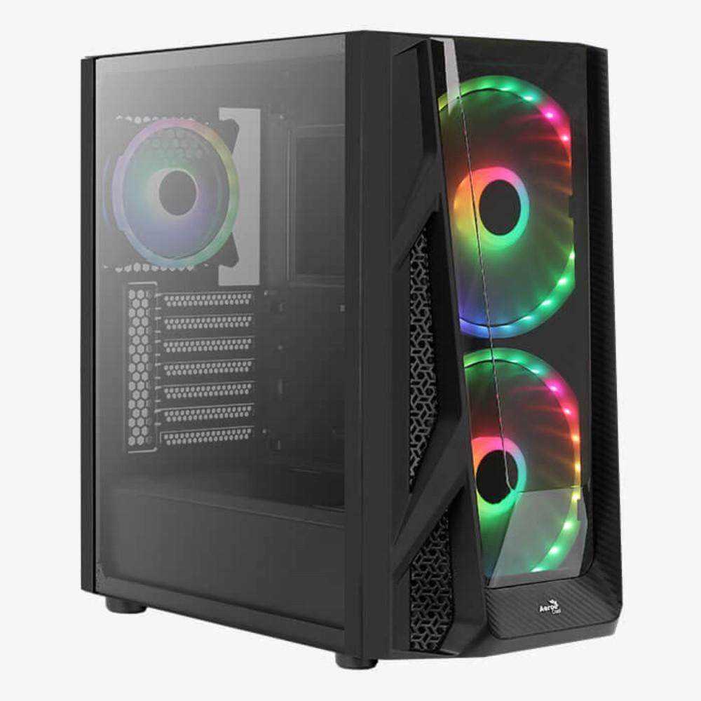 Aerocool Night Hawk Duo ARGB Mid Tower Case – Black - TagTorch