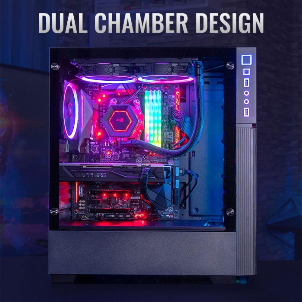 Aerocool Playa G-BK-V3 RGB Mid Tower Case - Black - TagTorch