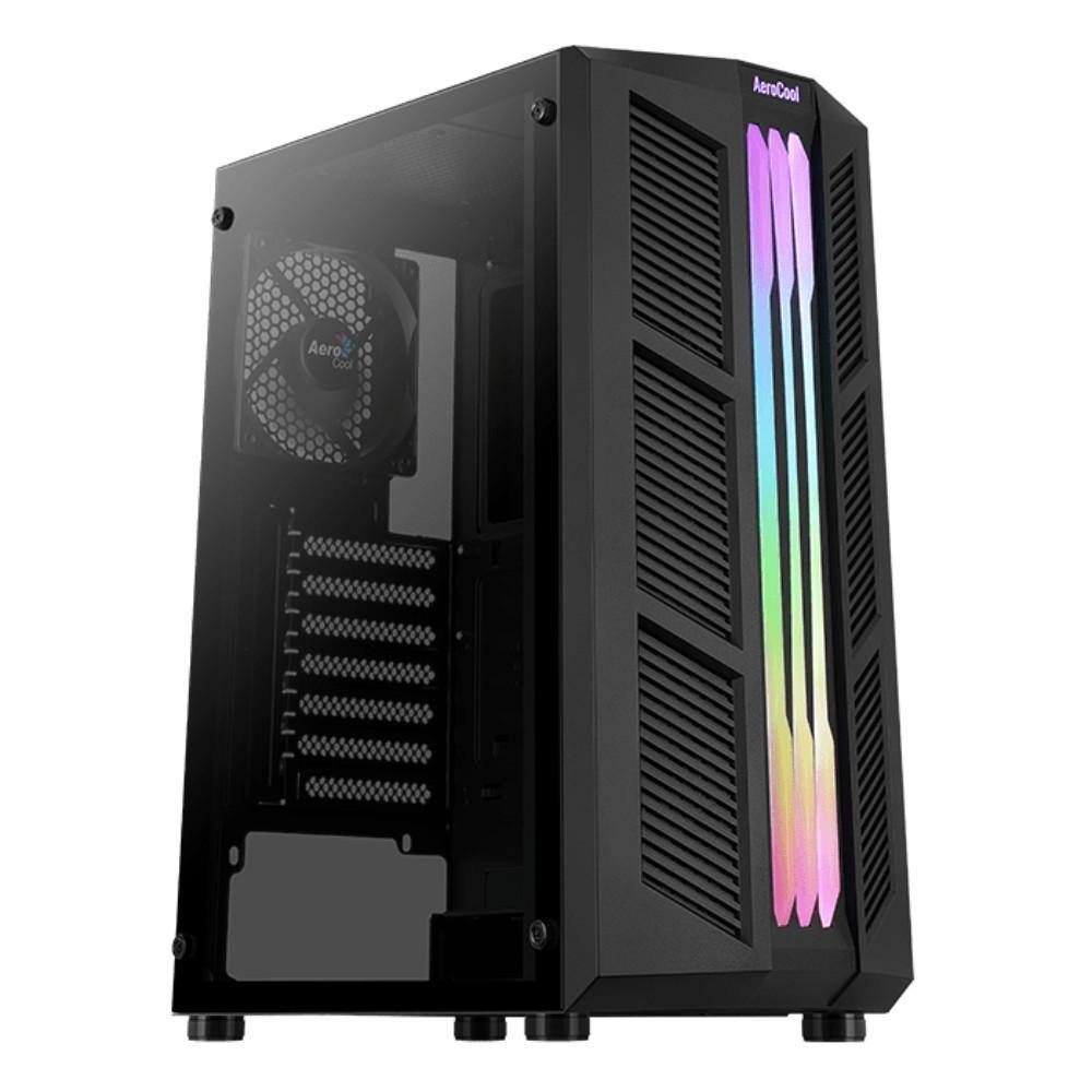 Aerocool Prime RGB Mid Tower Case - Black, G-BK-V1 & 3 - TagTorch