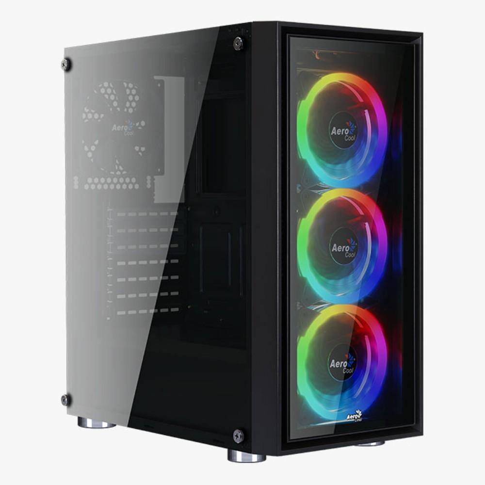 Aerocool Quartz REVO ARGB Mid Tower Case – Black - TagTorch