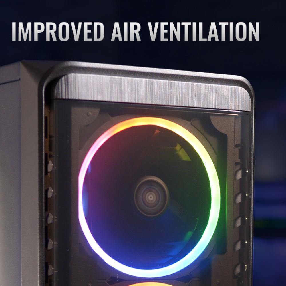 Aerocool SI-5200 RGB Mid Tower Case - Black - TagTorch