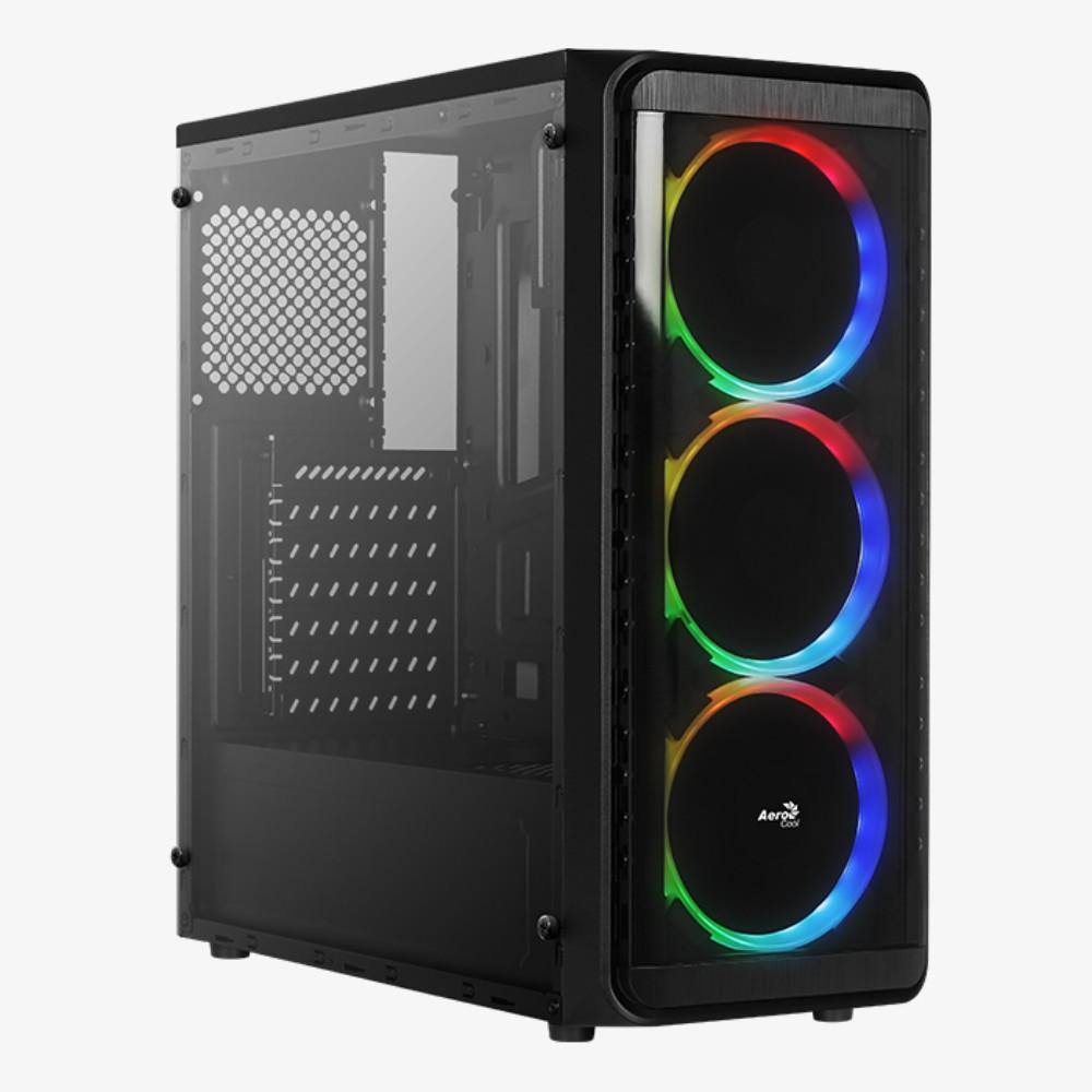Aerocool SI-5200 RGB Mid Tower Case - Black - TagTorch