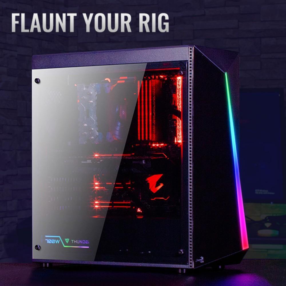 Aerocool Shard RGB Mid Tower Case– Black - TagTorch