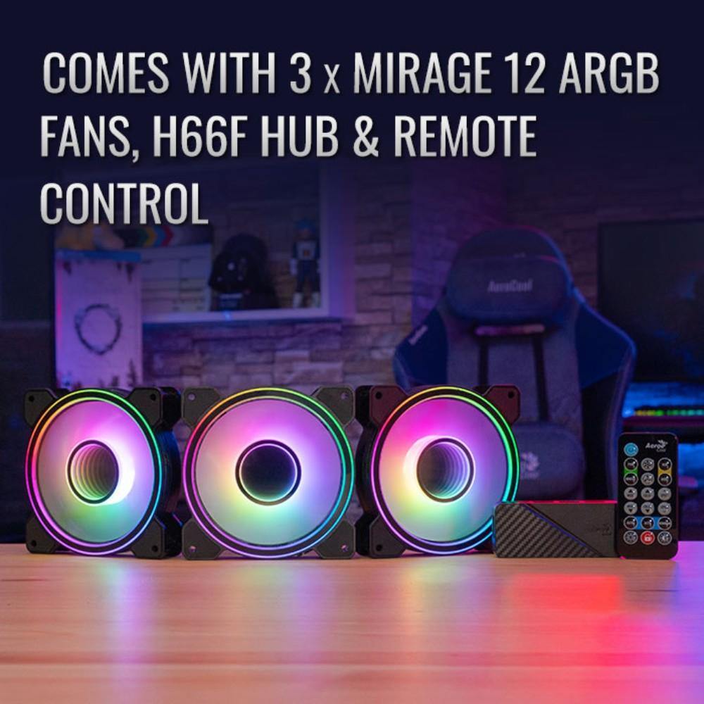 Aerocool Mirage 12 Pro ARGB - Triple Fan Kit - TagTorch