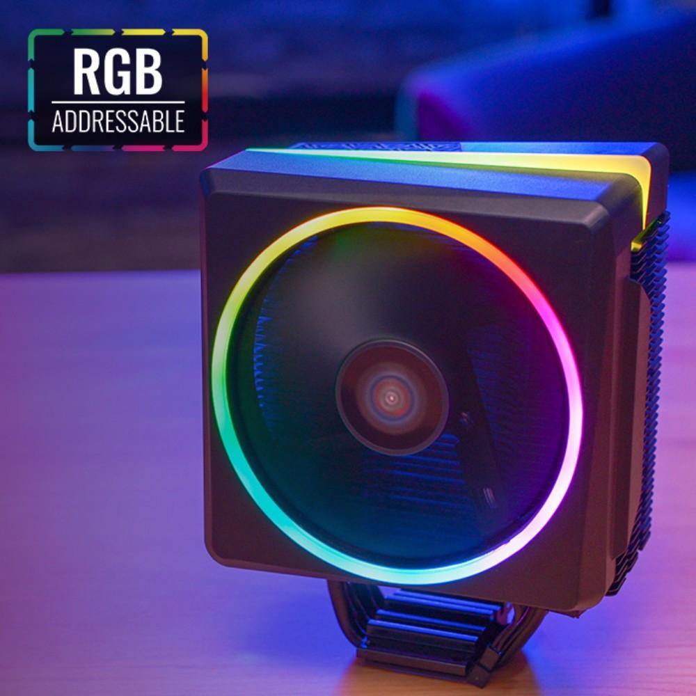 Aerocool Cylon 4 ARGB CPU Air Cooler - Black - TagTorch
