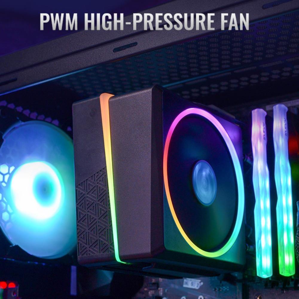 Aerocool Cylon 4 ARGB CPU Air Cooler - Black - TagTorch