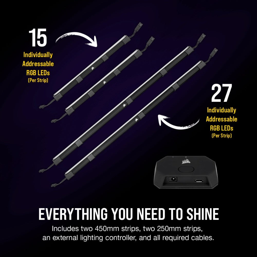 Corsair iCUE LS100 Smart Lighting Strip Starter Kit