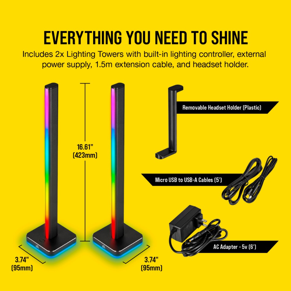 Corsair iCUE LT100 Smart Lighting Towers Starter Kit (UK)