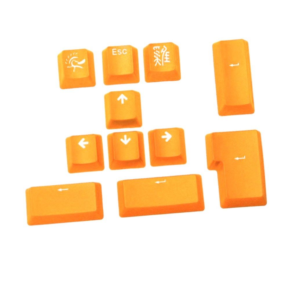 Ducky 11-Key PBT Double Shot Keycap Set - Yellow