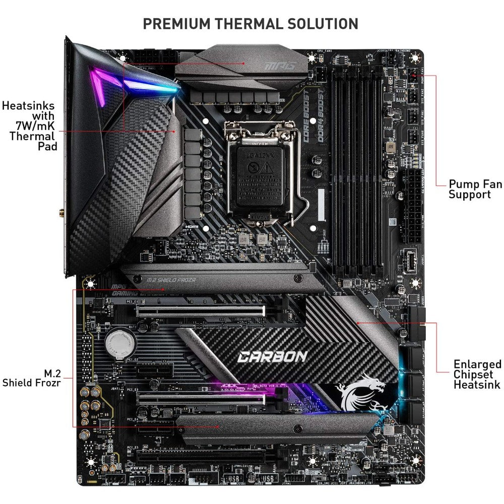 MSI MPG Z490 Gaming Carbon Wifi Motherboard
