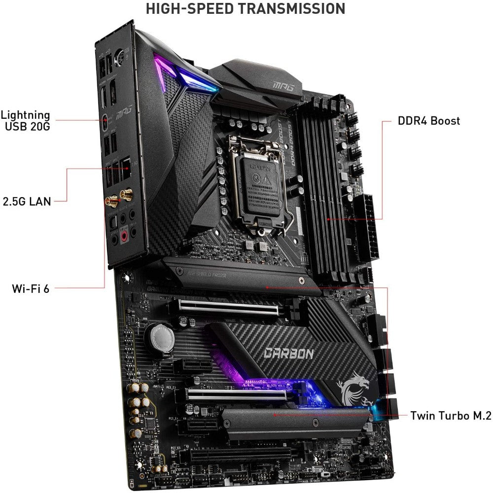 MSI MPG Z490 Gaming Carbon Wifi Motherboard