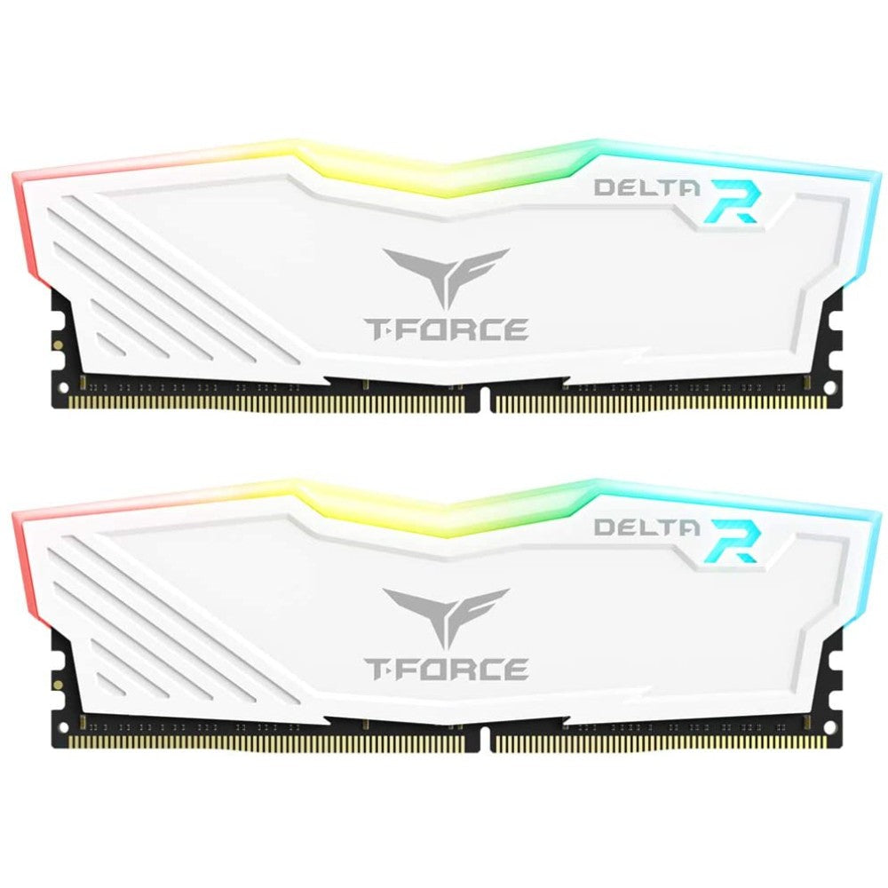 Team Group T-Force Delta 32GB(2x16GB) 3200MHz RGB Memory Kit - White