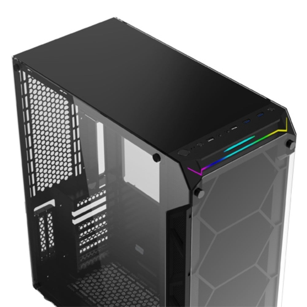 XIGMATEK CC OVERTAKE RGB with Front, Left and Right Tempered Glass