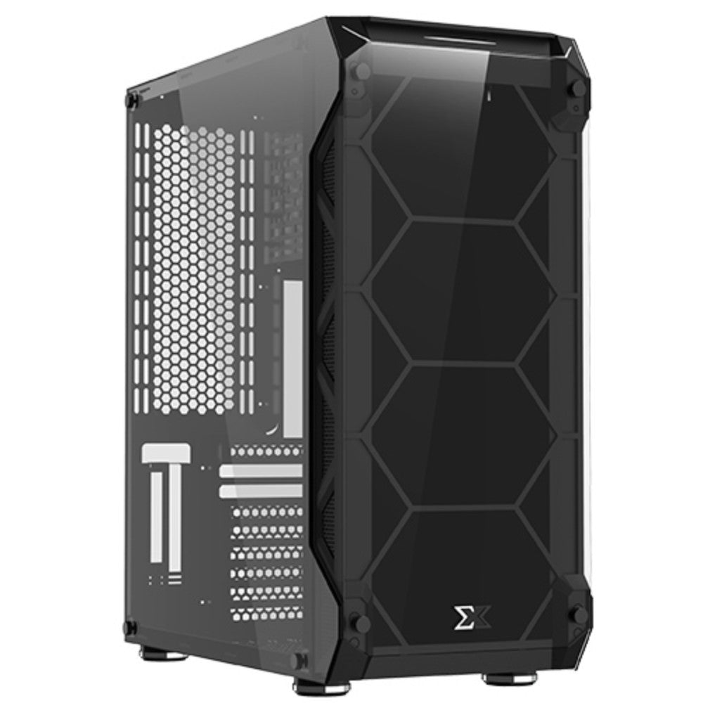 XIGMATEK CC OVERTAKE RGB with Front, Left and Right Tempered Glass