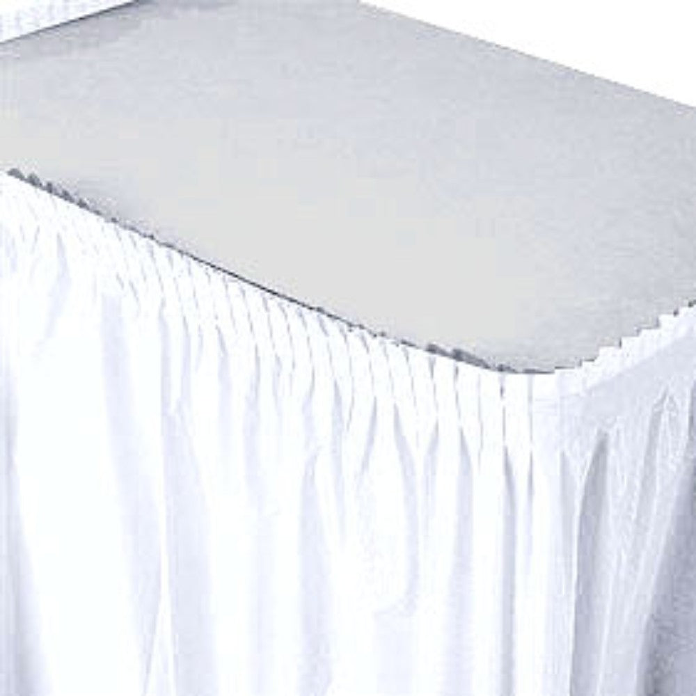 White Skirt 29"X14' Adhesive Back 73525026084
