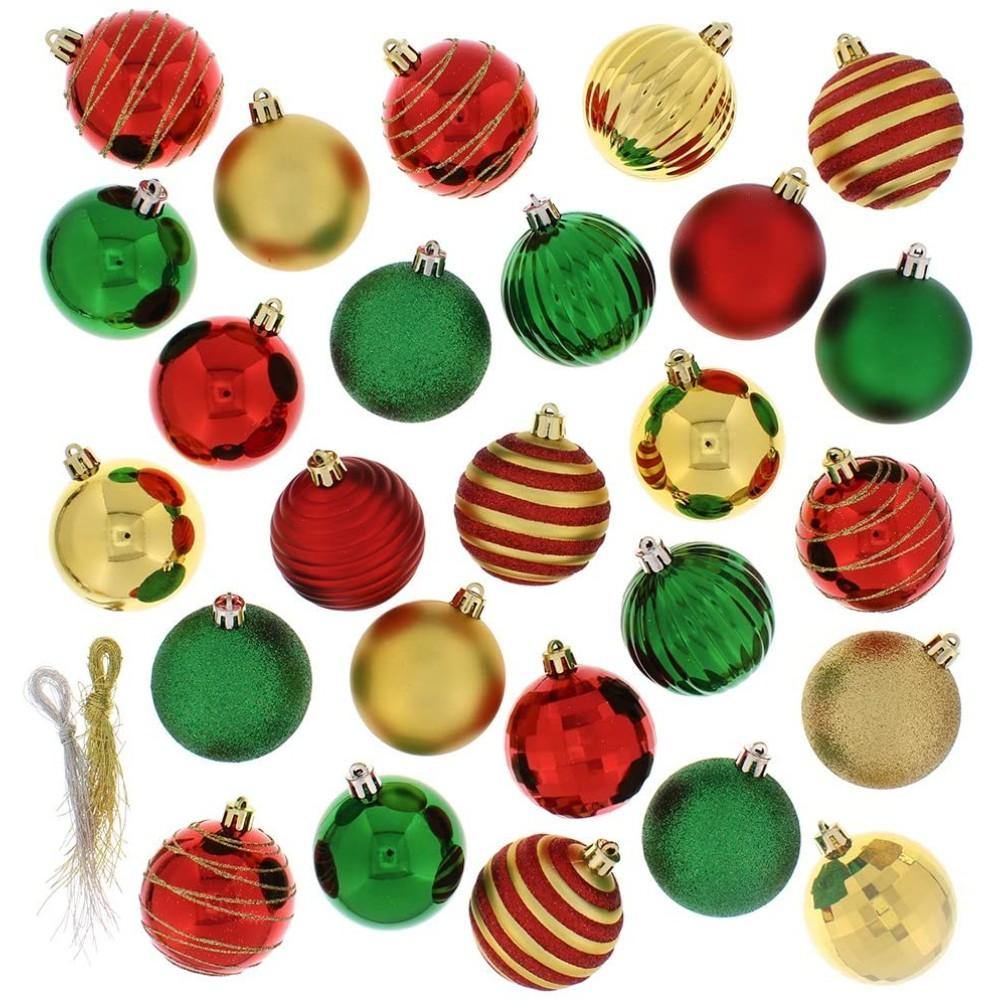100 Piece Ornament Set, 2.36Inches (60Mm) Ball Including 15 Piece Ball With Glitter Decoration P019017 - TagTorch