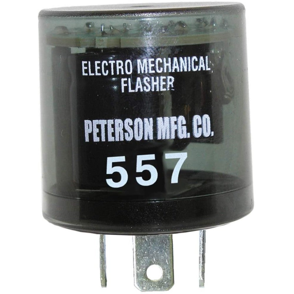 Flasher, Electro-Mechanical, Fire Truck, Plastic, 3 Prong, 12V 557