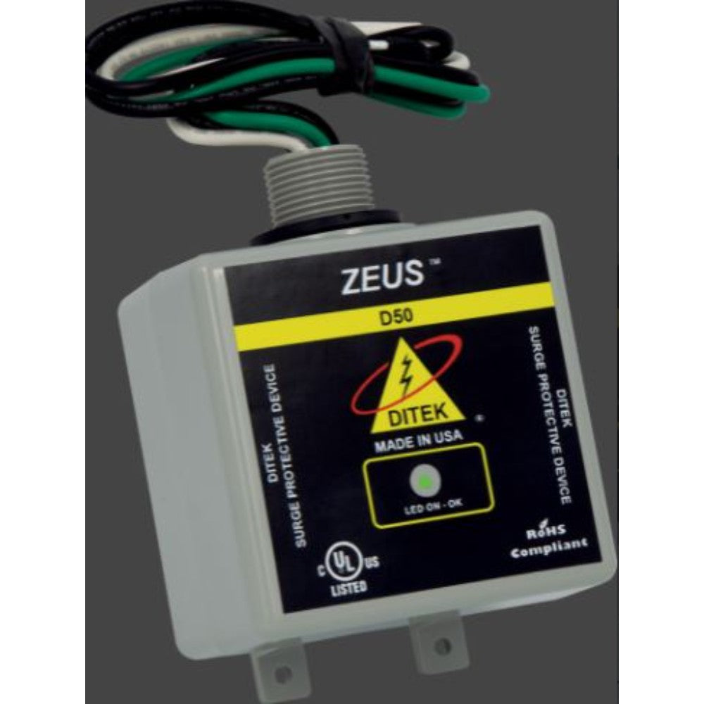 Surge Protector, 240Vac, 1 Ph,  Ditek, Part# D50-240Hw D50-240HW