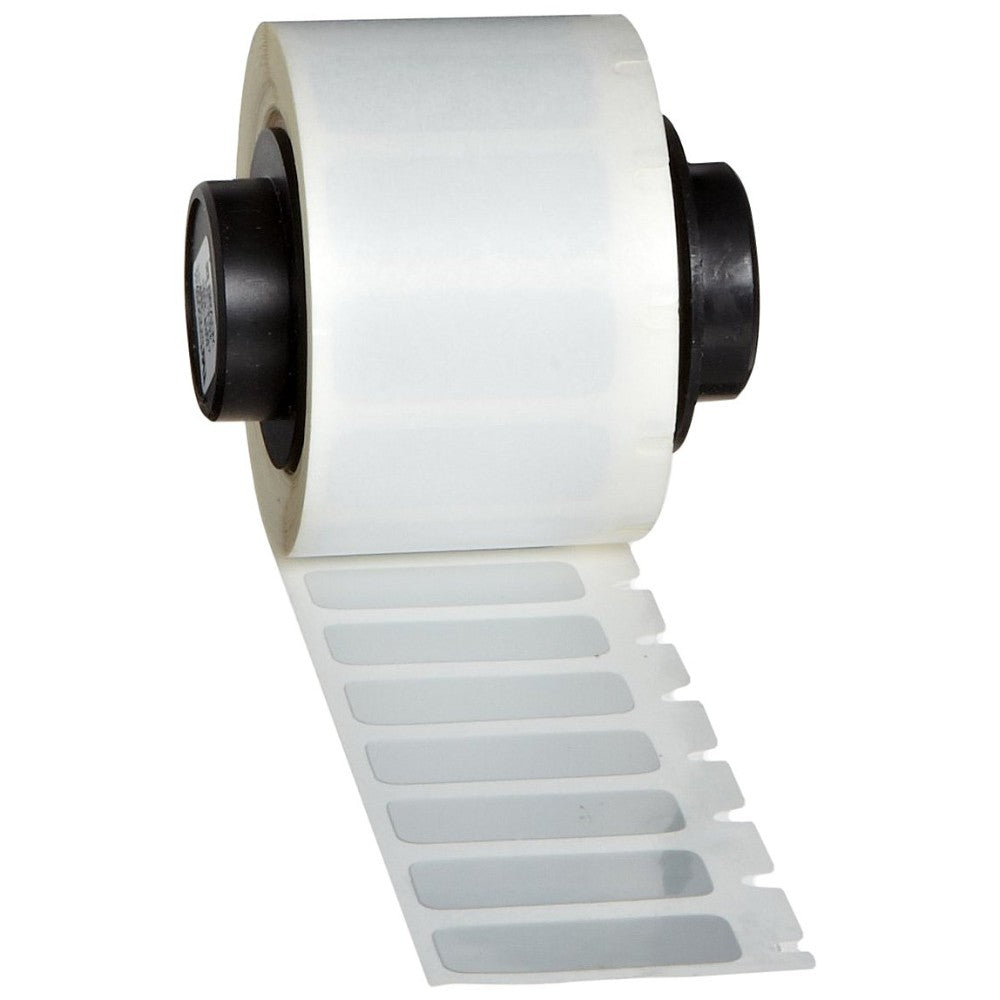 Lable Tape, Self-Laminating, Metallized Polyster, Gloss, Silver, 0.75 X 1.5 Inches PTL-30-435