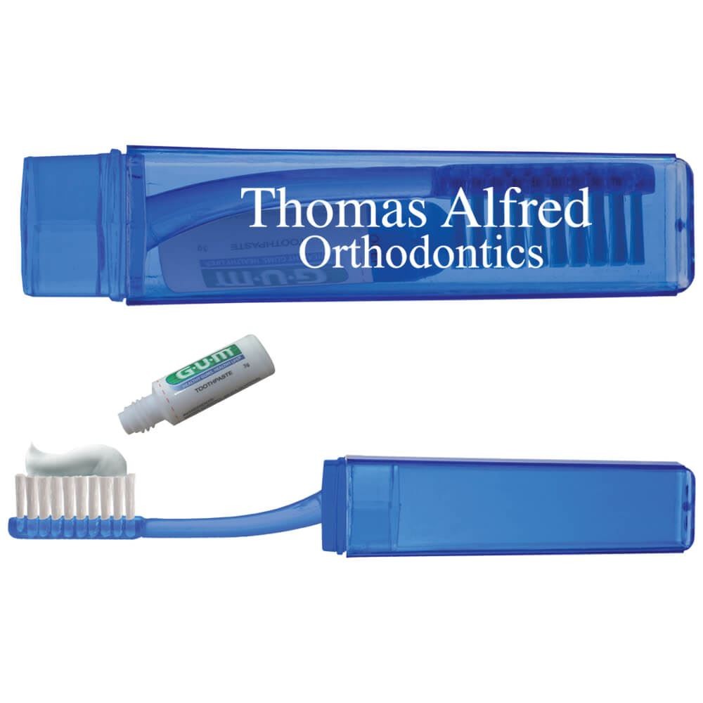 Travel Toothbrush With Tooth Paste Item # Osw3096 - Blue OSW3096