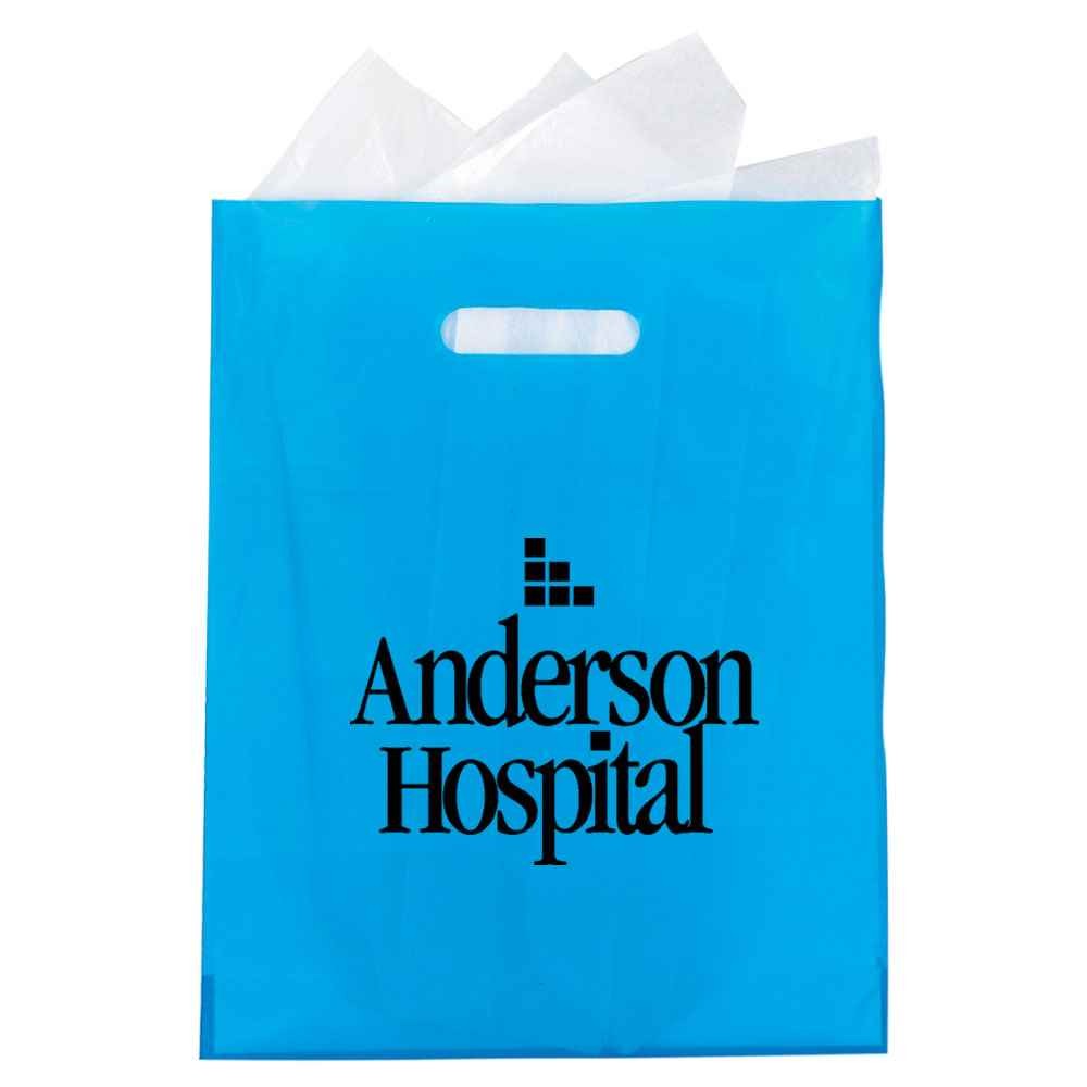 Frosted Die- Cut - Bag - Blue Bag With  Red Stock Art # 1123 1123