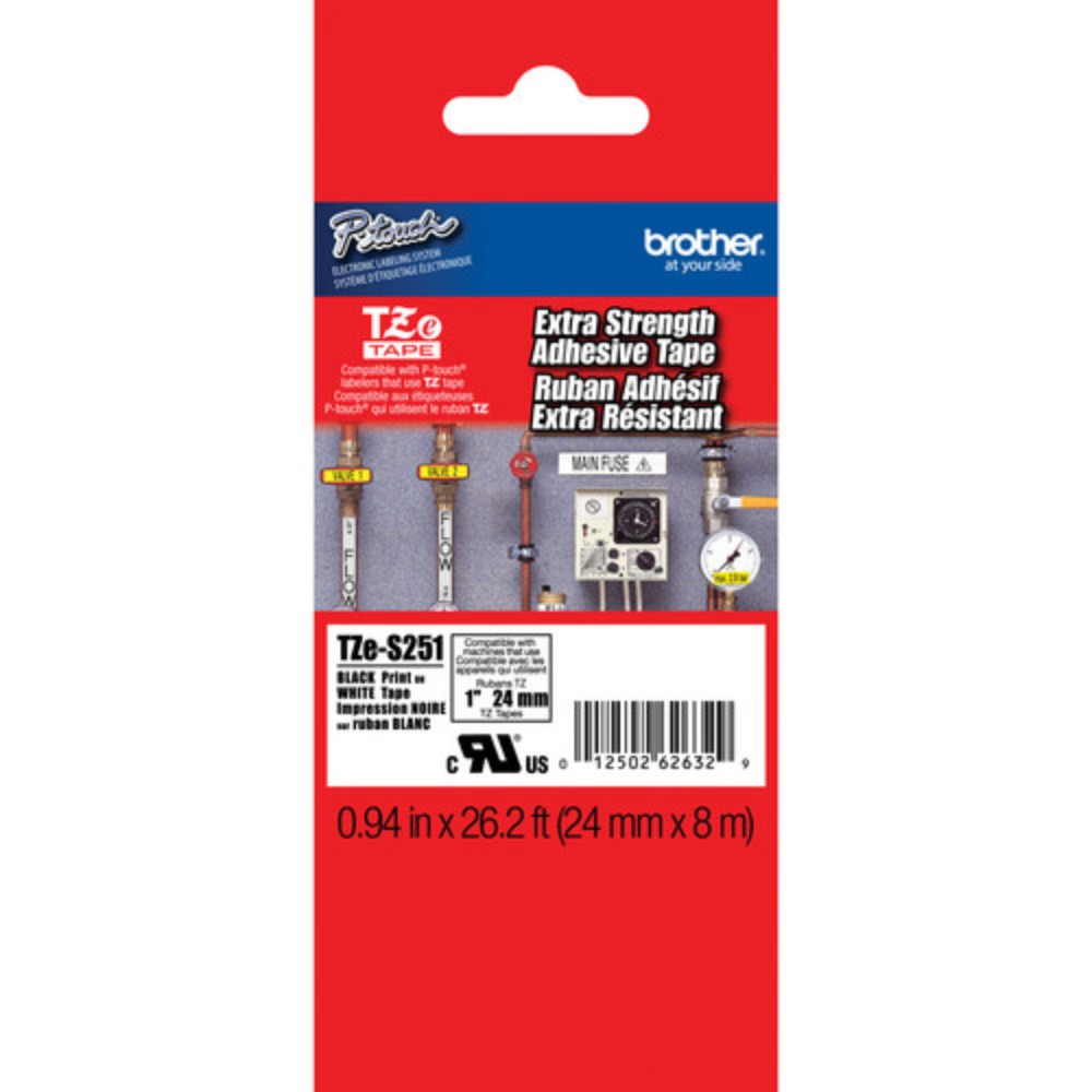 Label, Tape, Pressure Sensitive Adhesive, White, 15/16 Inch X 26 Feet TZES251