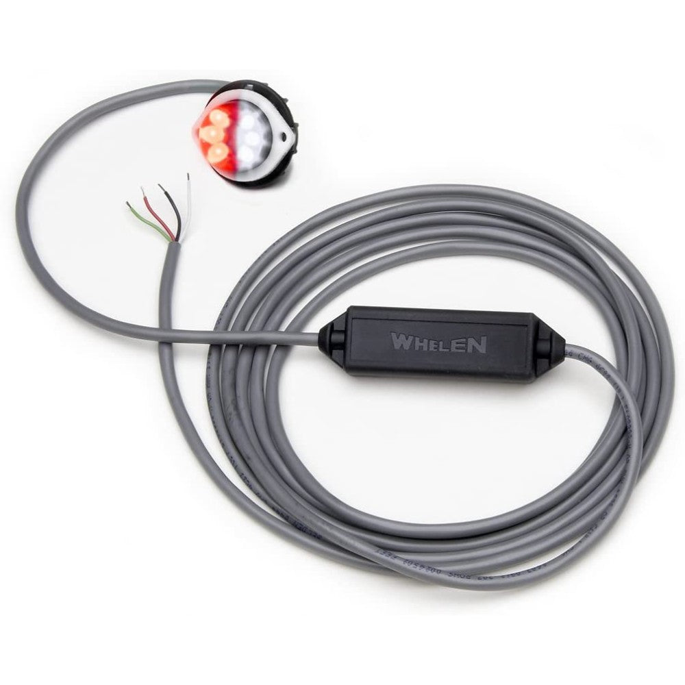 Light, Warning (Lighthead), Split Color, Red/White, 10-16 Vdc VTX609D