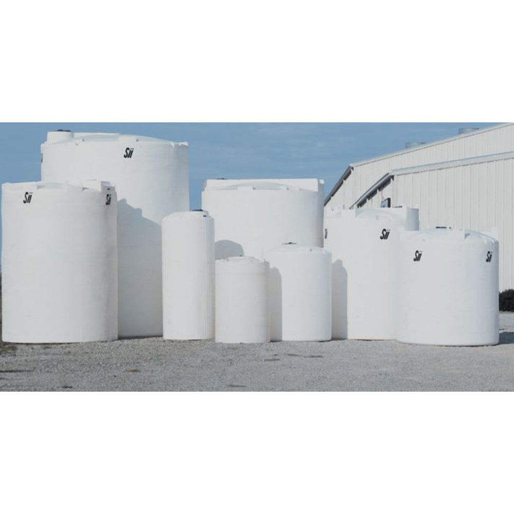 Water Tank, W/ Lid, Hdpe, Vertical, Whte, 2500 Gl
