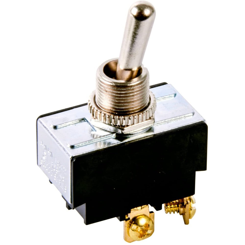 Switch, Toggle, 2 Pole, Green Light, Plastic, 12V, 1.9 X 1.4 X 0.8 Inches 371103