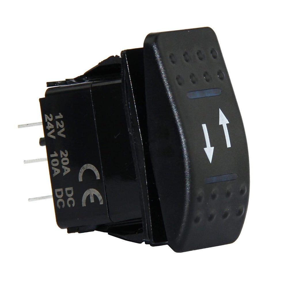 Switch, Rocker, Plastic, 12V, 1.9 X 1.8 X 0.9 Inches 371106