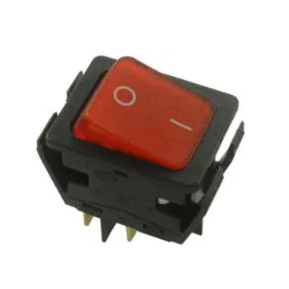 Switch, On-Off, Red Illuminated, 250 Vac C6053ALNAE