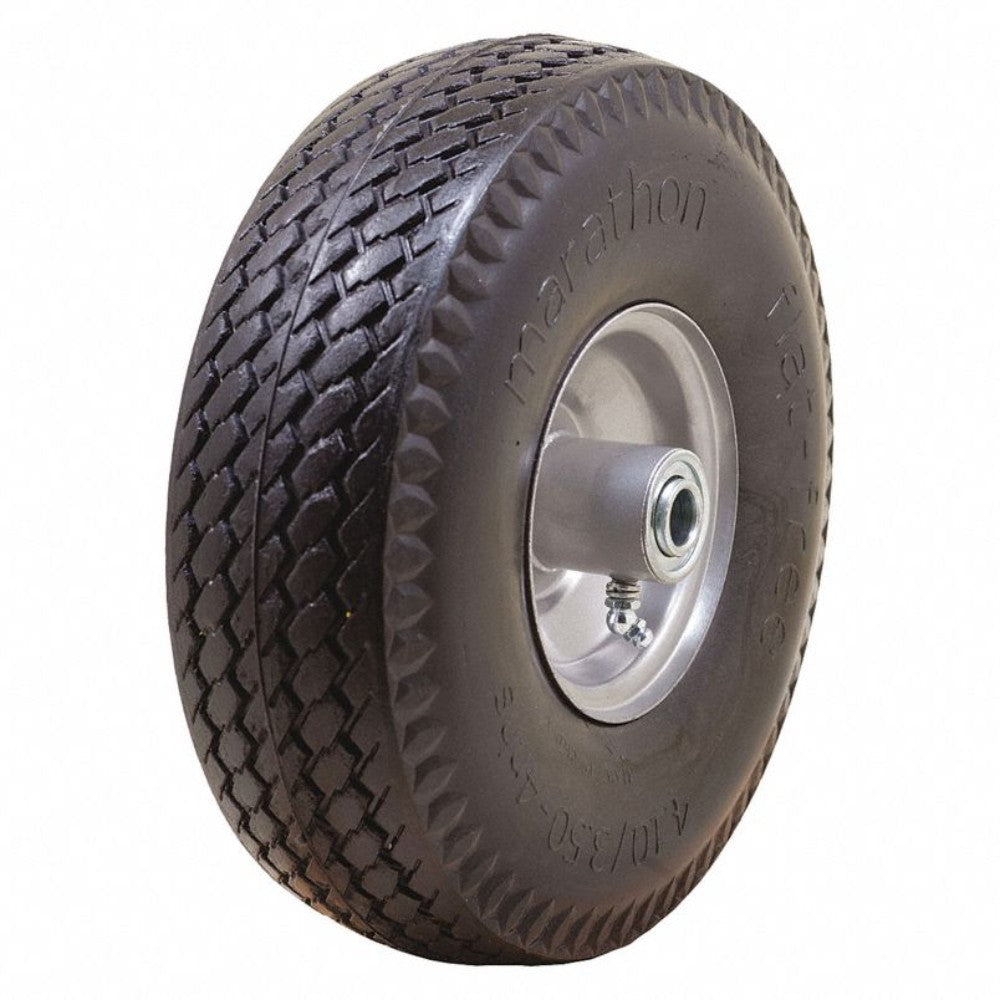 Wheel, Caster, Light-Medium Duty, Sawtooth, Polyurethane, 10 X 3-1/4 Inches 38ER68, 00014