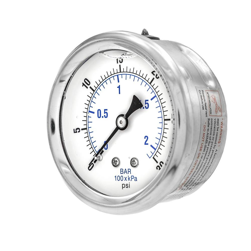 Gage, Pressure, Dial Indicating, Liquid, 0-1500 Psi GAUGE-1500