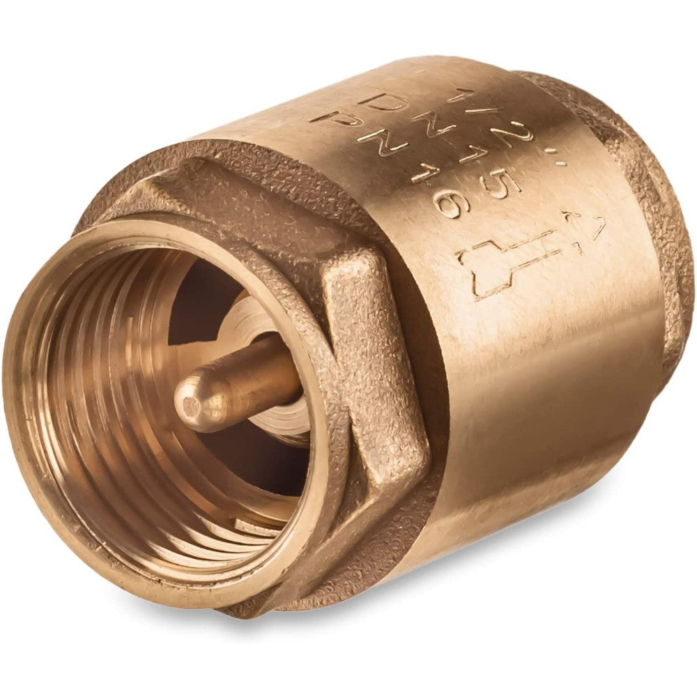 Valve, Check, Brass, Female, 1/2 Inch CHECKVALVE-1/2F
