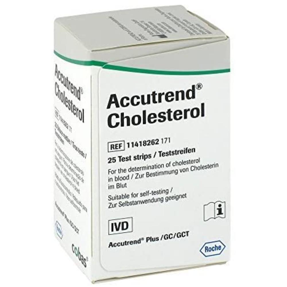 Accutrend Plus Cholesterol Test Strips (25/Vial) 5213312160 - TagTorch